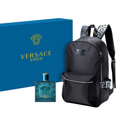 versace cologne with free duffle bag|versace parfums backpack gold.